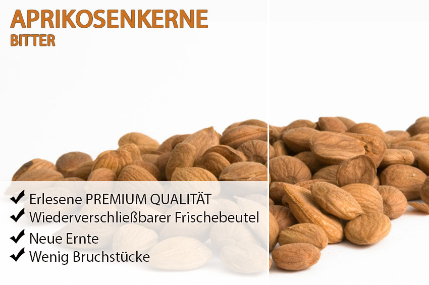 Aprikosenkerne BITTER Naturbelassen ohne Pestizide NEUE ERNTE Premium