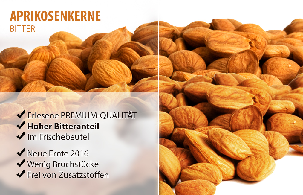 Aprikosenkerne | BITTER | Naturbelassen | ohne Pestizide | NEUE ERNTE