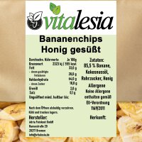 2,5kg Bananenchips Honig gesüßt frittiert in Kokosöl