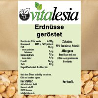 Erdnüsse geröstet ganz blanchiert ungesalzen