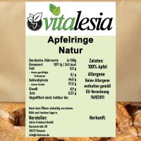 Apfelringe getrocknet naturbelassen