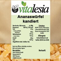 Ananaswürfel kandiert getrocknet geschwefelt