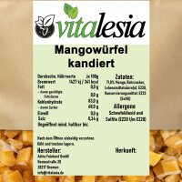 Mangowürfel kandiert getrocknet