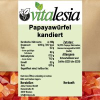 Papayawürfel kandiert getrocknet