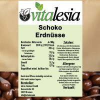 Schokolierte Erdnüsse in Vollmilchschokolade gehüllt