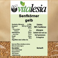 Senfkörner gelb naturbelassen ganz