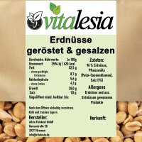 Erdnüsse geröstet gesalzen ganz