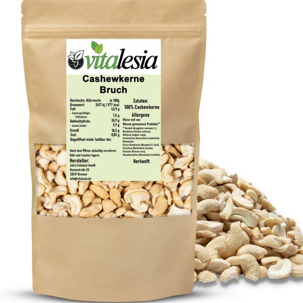 Cashewkerne Bruch naturbelassen große Stücke