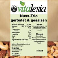 Salziges-Nuss-Trio geröstet gesalzen
