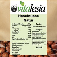 1kg Haselnüsse mit Haut ohne Schale naturbelassen