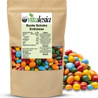 Bunte Schokolierte Erdnüsse mit Vollmilchschokolade