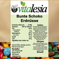 Bunte Schokolierte Erdnüsse mit Vollmilchschokolade