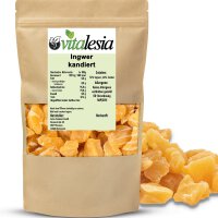 500g Ingwer getrocknet leicht kandiert ungeschwefelt