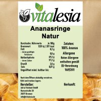 Ananasringe getrocknet naturbelassen