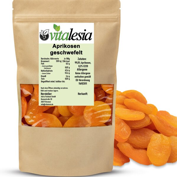 1kg Aprikosen getrocknet geschwefelt