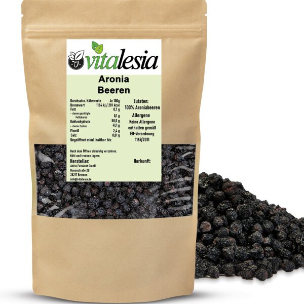 1kg Aroniabeeren getrocknet naturbelassen